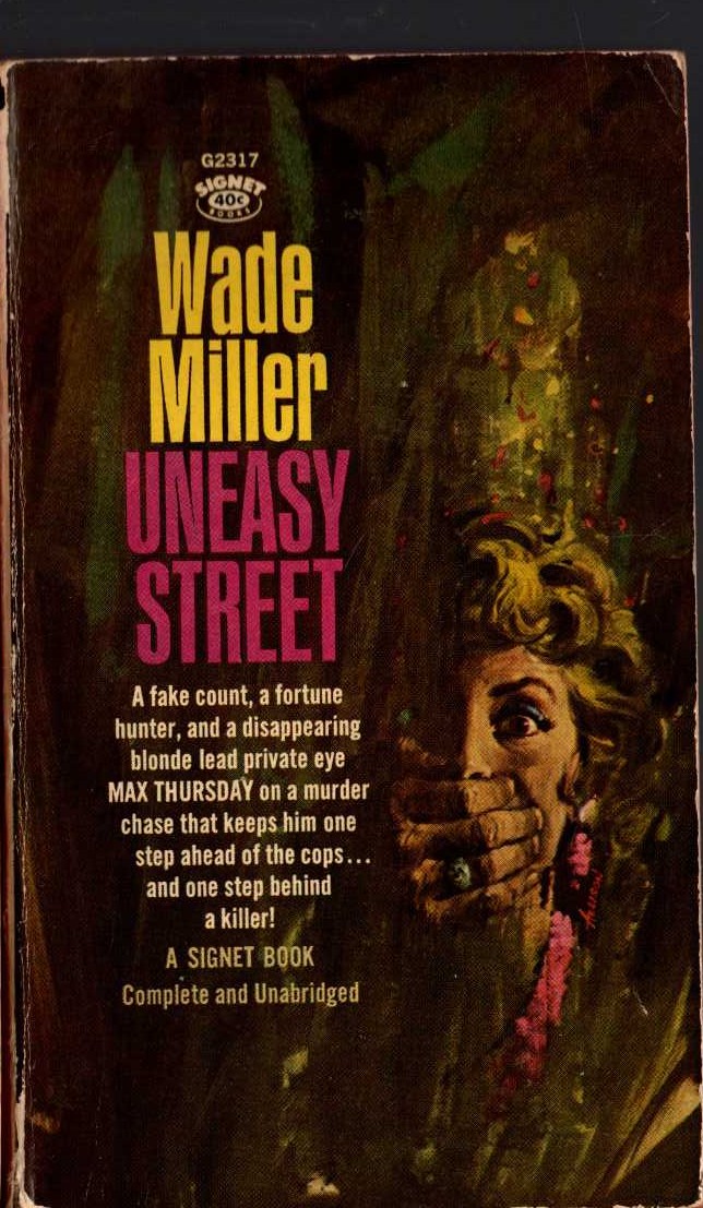 Wade Miller  UNEASY STREET front book cover image