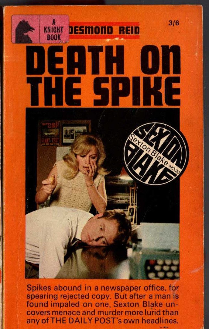 Desmond Reid  DEATH ON THE SPIKE (Sexton Blake) front book cover image