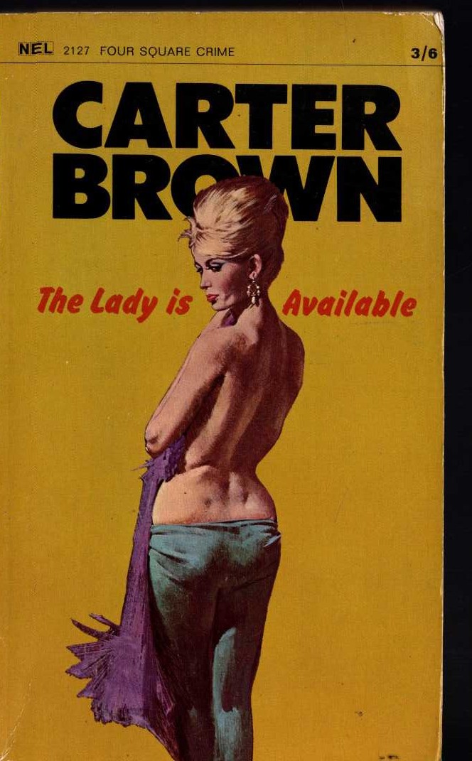 Carter Brown  THE LADY IS AVAILABLE front book cover image