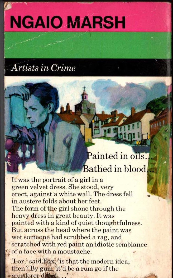 Ngaio Marsh  ARTISTS IN CRIME magnified rear book cover image