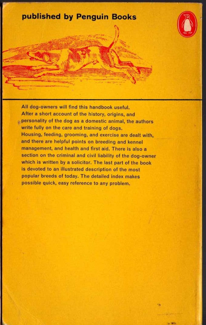 Margaret Flannery (Edits) THE PENGUIN BOOK OF DOGS magnified rear book cover image