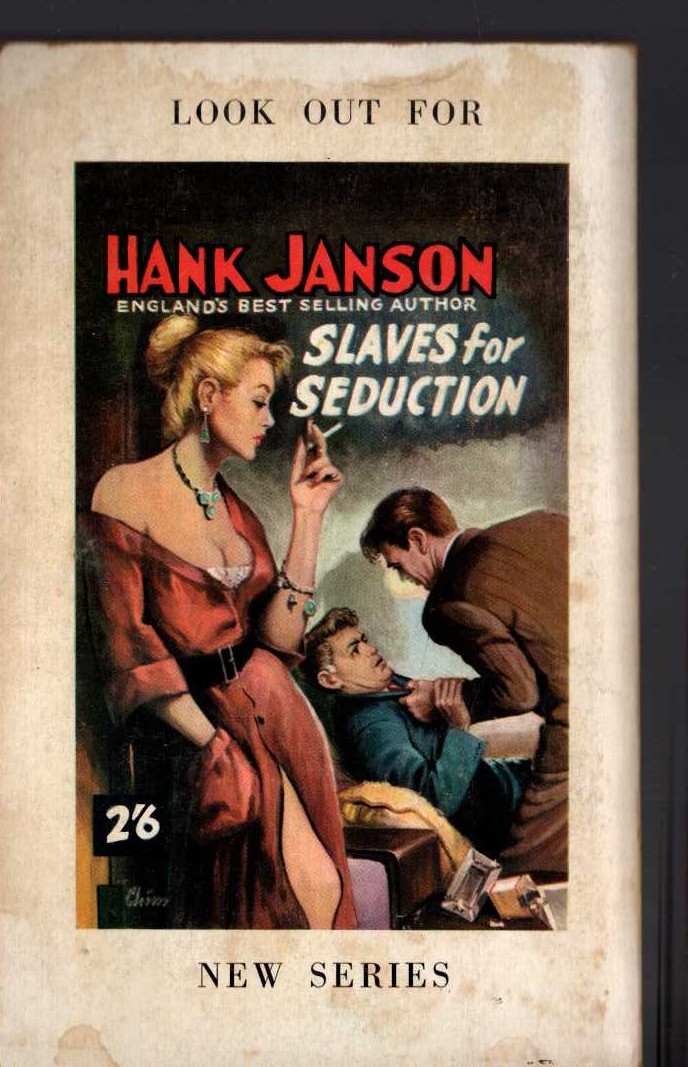 Hank Janson  CUPID TURNS KILLER! magnified rear book cover image