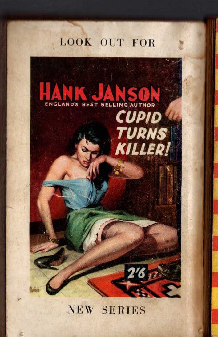 Hank Janson  SLAVES FOR SEDUCTION magnified rear book cover image