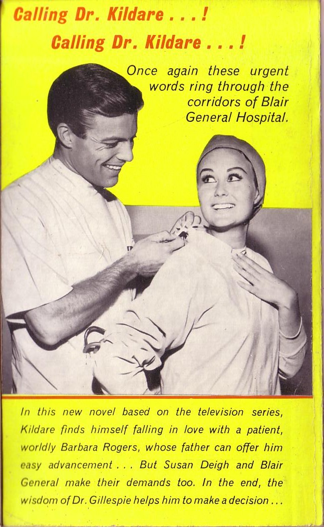 Robert C. Ackworth  DR. KILDARE (MGM TV) magnified rear book cover image