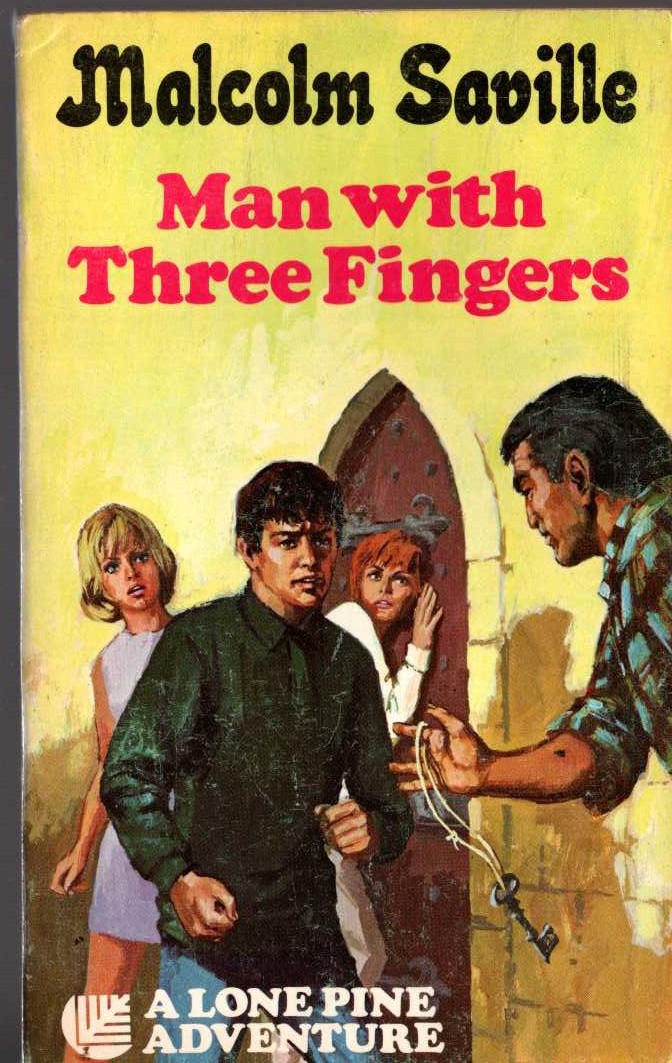 Malcolm Saville  MAN WITH THREE FINGERS front book cover image