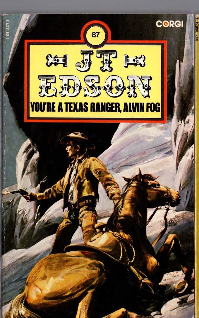 J.T. Edson  YOU'RE A TEXAS RANGER, ALVIN FOG front book cover image