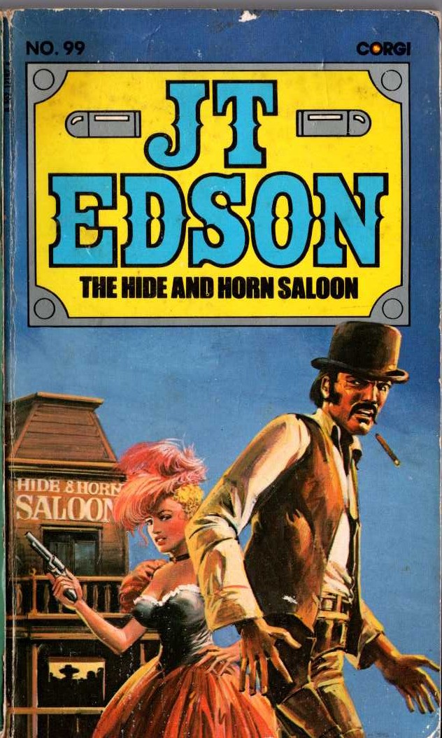 J.T. Edson  THE HIDE AND HORN SALOON front book cover image