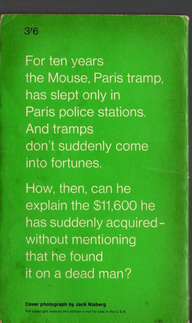 Georges Simenon  THE MOUSE magnified rear book cover image