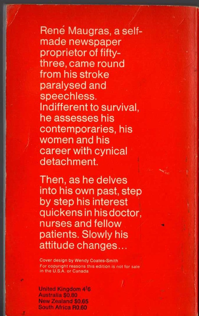 Georges Simenon  THE PATIENT magnified rear book cover image