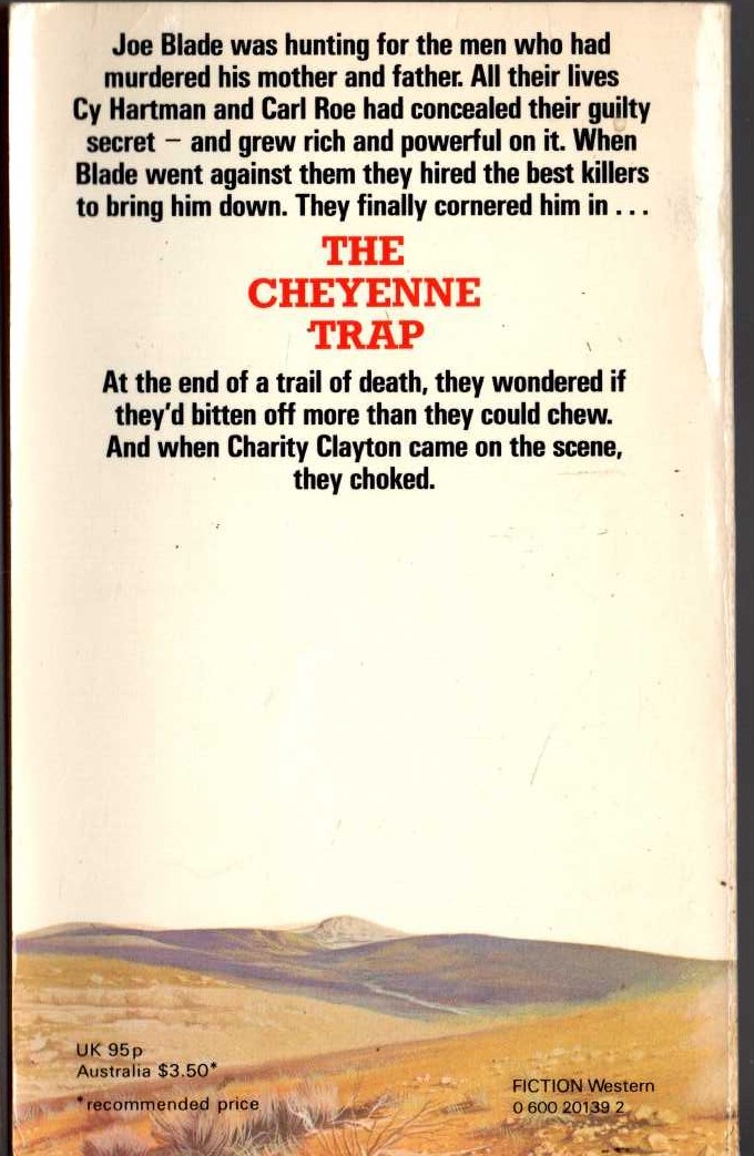 Matt Chisholm  BLADE 10: THE CHEYENNE TRAP magnified rear book cover image